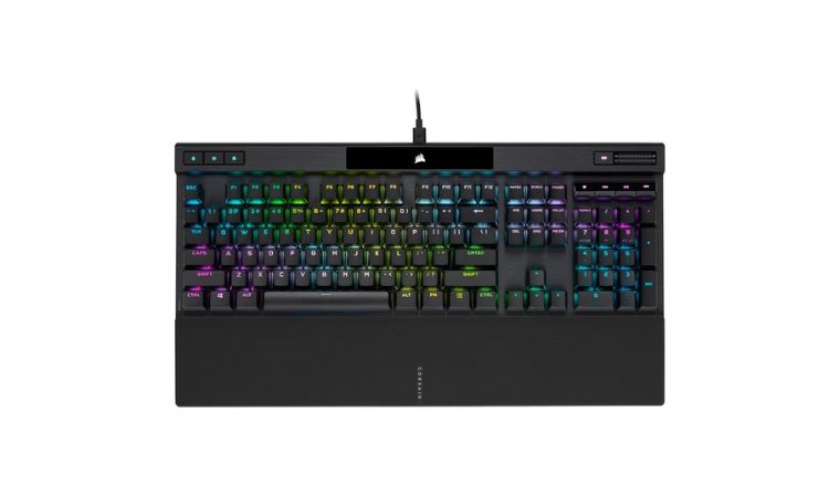 Corsair K70 RGB PRO Wired – premium high-end mechanical keyboard with Cherry MX switches, an aluminum frame, and AXON technology.